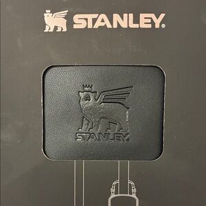 Stanley Black Embossed Leather Accessory